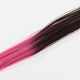 ファッション女性のヘアアクセサリー  鉄のスナップヘアクリップ  ナイロン毛のかつらを持つ  ココナッツブラウン  47cm PHAR-R127-11-2