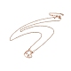 ラビット ペンダント ネックレス付きエナメル ハート  女性用スターリングシルバージュエリー925個  ローズゴールド  16.02インチ（40.7cm） NJEW-G079-01RG-3