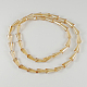Electroplated Glass Beads Strands EGLA-R014-6-2