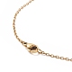 Halskette mit geflochtenem Sechseck aus Glassamen und Flamingo-Anhänger NJEW-MZ00014-5