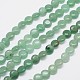 Flat Round Natural Agate Bead Strands G-L419-70-1