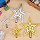 Ahadermaker Ornamento a forma di stella in plastica per alberi di Natale in stile 4 pz 4 AJEW-GA0006-07-4