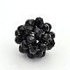 Braided Glass Crystal Round Woven Beads X-GLAA-A034-6mm-A08-1