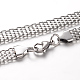 304 collares de acero inoxidable de la cadena de malla de acero y pulseras conjuntos de joyas SJEW-F129-02-P-1