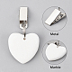 PandaHall 10pcs Tablecloth Weights Hangers Heart Shape Stone Table Cloth Weights with Stainless Steel Clips White Heart Stone Tablecloth Weights Clips HJEW-PH0001-21-3