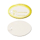 Etichette ovali in bianco con etichette per prezzi di vendita AJEW-C026-01A-01-2