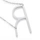 304 Stainless Steel Initial Letter Pendant Necklaces NJEW-G269-01P-R-2