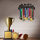 Espositore da parete con porta medaglie in ferro a tema sportivo ODIS-WH0021-689-6
