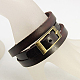 Bracelets triple enveloppe en cuir BJEW-C300-6-3