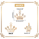 Dicosmetic 60 pz luce corona d'oro fascino strass corona fascino vintage corona pendente con foro re regina pendente lega di smalto ciondolo regali per donna creazione di gioielli fai da te FIND-DC0001-68-2