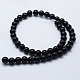 Brins de perles d'onyx noir naturel G-P369-01-8mm-2