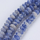Perles de jaspe tache bleue naturelle G-P354-11-4x2mm-1