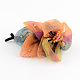 Flower Cloth Plastic Banana Hair Clips PHAR-S292-08-1