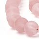 Chapelets de perles en verre de quartz de cerise G-T106-270-2