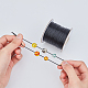 Chgcraft 170yards koreanische gewachste Polyesterschnur 1mm Umwelt geflochtenes Wachs beschichtet schwarzer Perlenfaden für DIY Armbänder Halskette Schmuckherstellung YC-CA0001-01-6