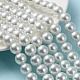 Cottura dipinto di perle di vetro perlato fili di perline rotondo X-HY-Q003-12mm-01-1
