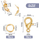 GOMAKERER 30Pcs Brass Lobster Claw Clasps with 30Pcs Open Jump Rings & 30Pcs Bead Tips KK-GO0001-13-2