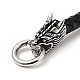 Bracelet cordon rond tressé cuir BJEW-E009-06AS-4
