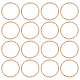 Beebeecraft 1 boîte 50 pièces anneau de saut fermé en laiton plaqué or 18 carats anneaux de liaison ronds texturés pour boucle d'oreille bracelet collier bijoux bricolage artisanat accessoires KK-BBC0008-26-1