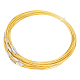 Nbeads 50pcs cordon de collier en fil d'acier inoxydable fabrication de bijoux à bricoler soi-même TWIR-NB0001-03-1