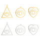 Unicraftale 12pcs 6 style placage ionique (ip) 201 pendentifs en acier inoxydable STAS-UN0033-43-1
