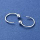 999 orecchini in argento fine con passante&nbsp;EJEW-P296-26A-S-2