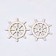 Laser Cut Wood Shapes, Unfinished Wooden Embellishments, Wooden Cabochons, Helm, PapayaWhip, 59.5x55.5x2.5mm