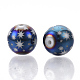 Perle di vetro placcate natalizie X-EGLA-R113-07F-2