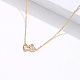 Ожерелье с подвеской в виде сердца из латуни с кубическим цирконием для женщин CQ9479-1