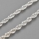 Popular Silver Color Plated Brass Snake Chain Necklaces For Men NJEW-BB12746-24-3