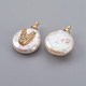 Natural Cultured Freshwater Pearl Pendants PEAR-F008-30G-V-2