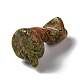 天然ユナカイトのディスプレイ装飾  ヘビ  27~30.5x33~35.5x53~54mm G-C028-01D-4