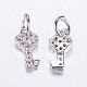 Long-Lasting Plated Brass Micro Pave Cubic Zirconia Charms ZIRC-F069-48P-2