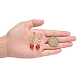 Perle tonde pietra preziosa naturale ciondolano gli orecchini EJEW-JE04069-5