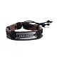 Bracelets réglables en cuir unisexes occasionnels BJEW-BB15534-4