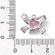 Реечное покрытие латунь микро паве розовый кубический цирконий подвески KK-H463-10P-02-3