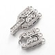 Brass Micro Pave Cubic Zirconia Fold Over Clasps X-ZIRC-I014-68P-FF-3