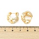 Серьги-подвески из латуни с прозрачным кубическим цирконием EJEW-Q016-04G-4