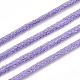 コットン糸  マクラメコード  装飾的な糸のスレッド  DIYの工芸品について  ギフトラッピングとジュエリー作り  紫色のメディア  3mm  約109.36ヤード（100m）/ロール。 OCOR-T001-02-25-4