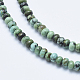 Brins de perles turquoises africaines naturelles (jaspe) G-E444-49-4mm-3