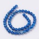 Chapelets de perles de coquillage de mer et turquoise synthétique X-G-G758-06-4mm-2