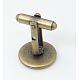 Античная бронза кнопку латунь манжеты X-KK-E063-AB-NF-3