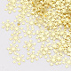 真鍮製カボション  ネイルアートの装飾の付属品  スノーフレーク  ゴールドカラー  5.5x4.5x0.1mm  約442個/5g X-MRMJ-S033-024-1