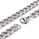Men's 304 Stainless Steel Curb Chain Necklaces NJEW-I248-06A-P-3