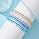 Set di braccialetti elastici con perline di semi di vetro da 8 pz e 8 colori per donna BJEW-JB09661-02-2