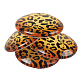 Vidrio estampado de leopardo geométrica cabuchones redondos plana GGLA-N004-16mm-G39-3
