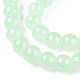 Chapelets de perles rondes en verre imitation jade peint DGLA-N003-10mm-08-1-3