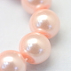 Backen gemalt pearlized Glasperlen runden Perle Stränge HY-Q003-6mm-05-3