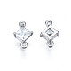 Long-Lasting Plated 925 Sterling Silver Cubic Zirconia Links STER-ZX003-03P-NF-2