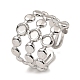 304 fornituras de anillo de puño abierto de acero inoxidable RJEW-Z018-10P-1